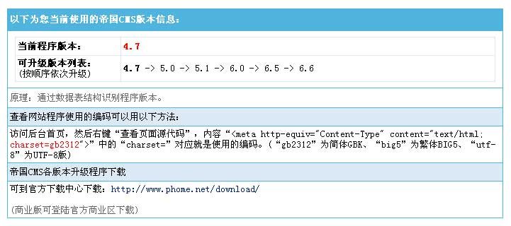 帝国CMS识别版本插件下载